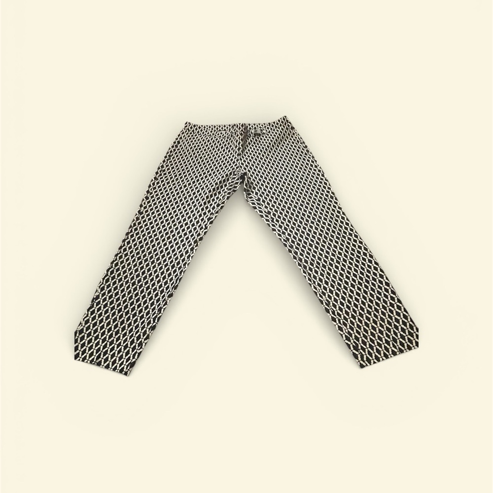 H&M Black and White Patterned Trousers